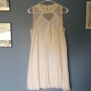 Free People | white lace dress medium boho